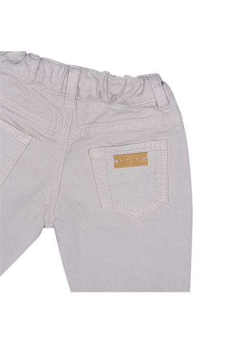 Pantaloni con logo BALMAIN KIDS | BZ6360 Z3702902OR